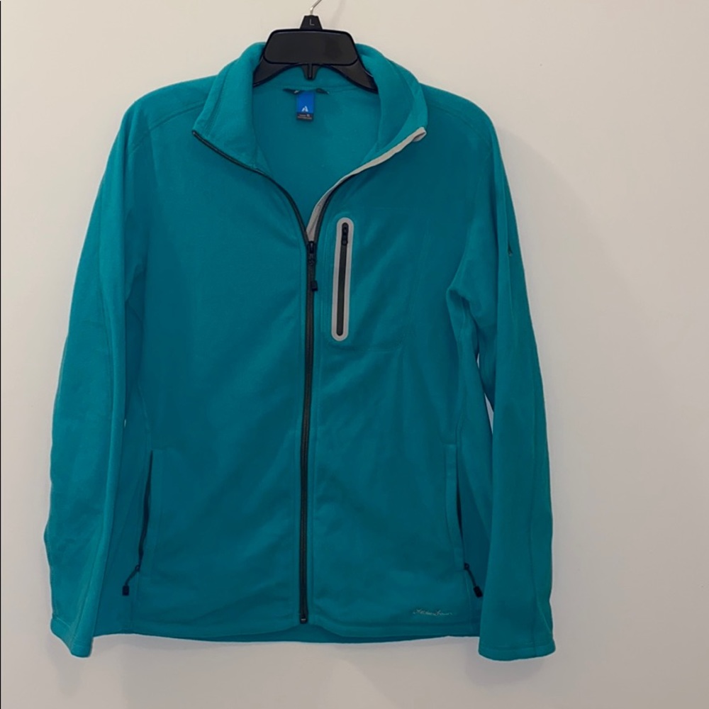 Eddie Bauer Full-Zip Teal Fleece Jacket